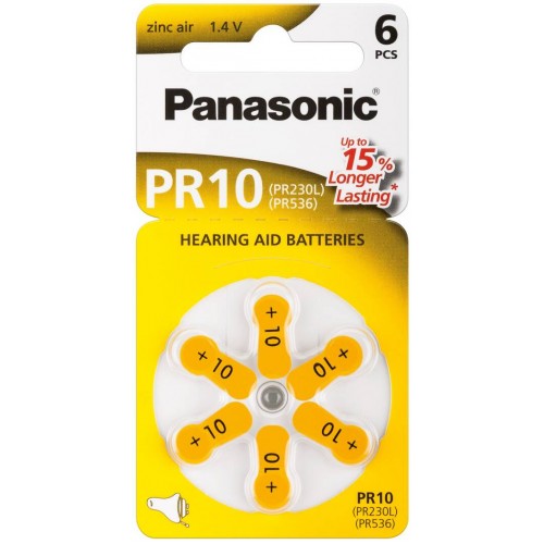 CONFEZIONE 6 PILE A BOTTONE 1,4 VOLT ZINCO PR70 (PR10)