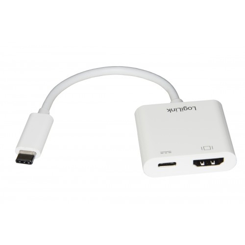 ADATTATORE USB 3.1 TIPO C - HDMI FEMMINA CON PORTA PER RICARICA