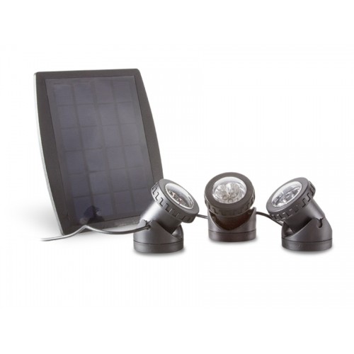 SET 3 LAMPADE LED LUCI COLORATE CON PANNELLO SOLARE DA ESTERNO