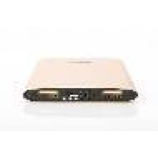 POWER BANK IN ALLUMINIO 5000 MAH 2 PORTE USB 2,1A+1A COLORE ORO