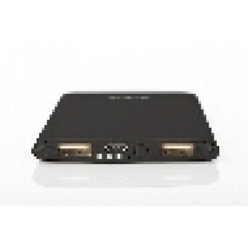 POWER BANK IN ALLUMINIO 5000 MAH, 2 PORTE USB 1X1AH, 1X2,1A