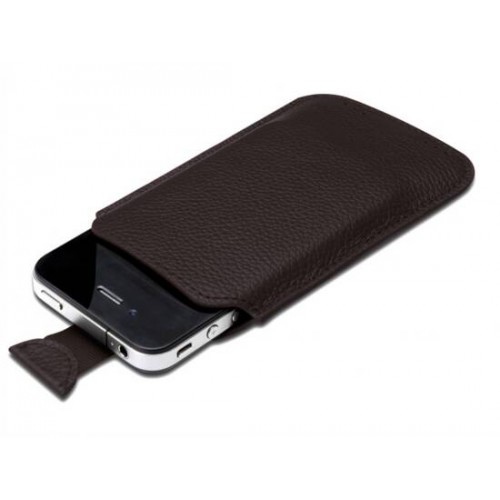 CUSTODIA IN PELLE PER iPHONE5 E iPOD TOUCH COLORE MARRONE