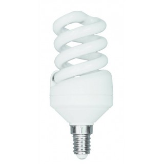 *LAMPADA A RISPARMIO ENERGETICO 11 WATT LUCE FREDDA (6400K)  E14  MINI-SPIRALE