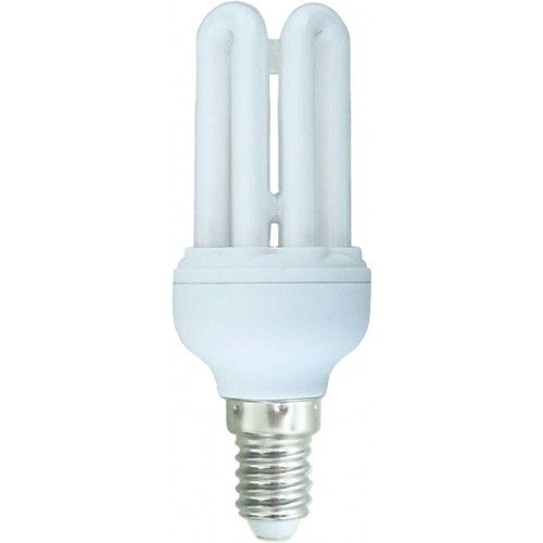*LAMPADA A RISPARMIO ENERGETICO 9 WATT LUCE CALDA (2700K) E14 MICRO 4 TUBI