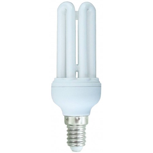 *LAMPADA A RISPARMIO ENERGETICO 15 WATT LUCE CALDA (2700K) E14 MICRO 4 TUBI