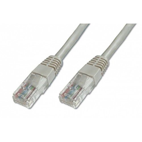 CAVO RETE UTP CAT.6 NON SCHERMATO (CCA) COLORE GRIGIO LUNGHEZZA MT. 2