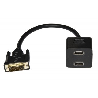 CAVO SPLITTER DVI(24+1) MASCHIO A 2 X HDMI FEMMINA