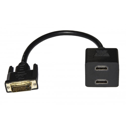 CAVO SPLITTER DVI(24+1) MASCHIO A 2 X HDMI FEMMINA