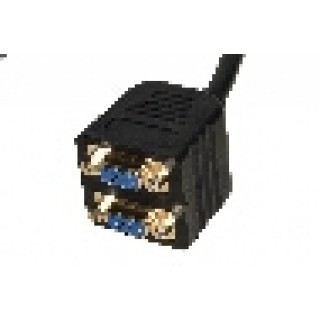 ADATTATORE SPLITTER VGA MASCHIO - 2 PORTE VGA FEMMINA