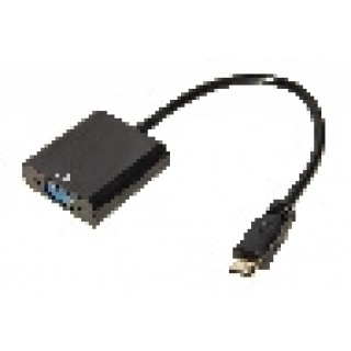 ADATTATORE MINI HDMI TIPO C - VGA FEMMINA + AUDIO