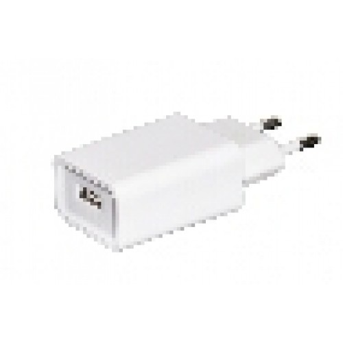 CARICATORE UNIVERSALE DA RETE CON PRESA USB 5 VOLT 2 AMPERE COLORE BIANCO