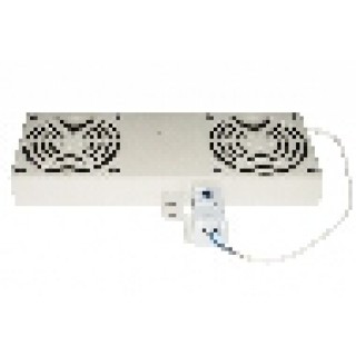 MODULO 2 VENTOLE CON TERMOSTATO PER ARMADI RACK A MURO LINK COLORE GRIGIO
