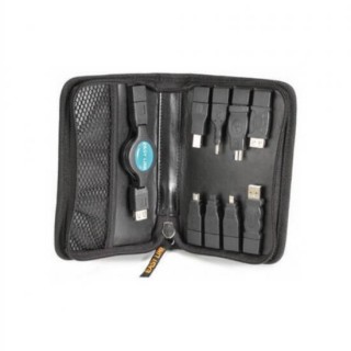 SET 8 ADATTATORI USB CON CAVO USB RETRATTILE IN VALIGETTA