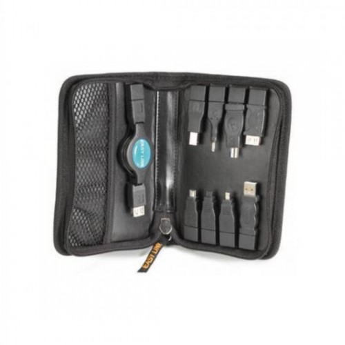 SET 8 ADATTATORI USB CON CAVO USB RETRATTILE IN VALIGETTA