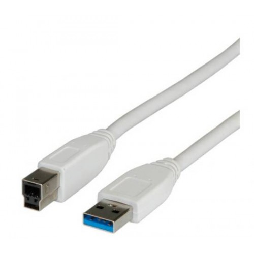CAVO USB 3.0 CONNETTORI A-B 9 POLI MT. 3 COLORE BIANCO