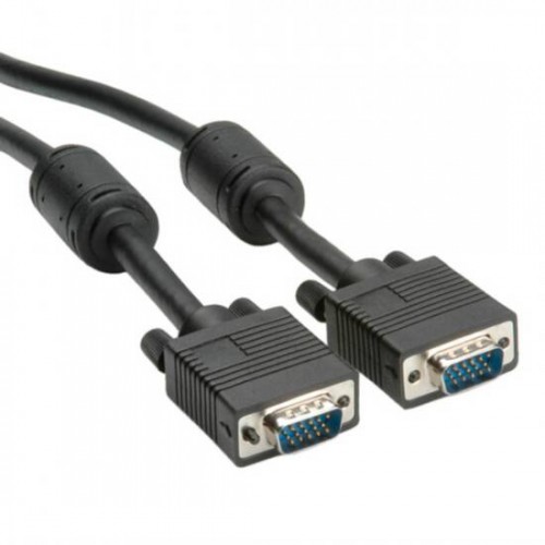 CAVO MONITOR VGA DOPPIA SCHERMATURA MASCHIO/MASCHIO MT. 6 CON FILTRO DI FERRITE DDC TUTTI I PIN COLLEGATI