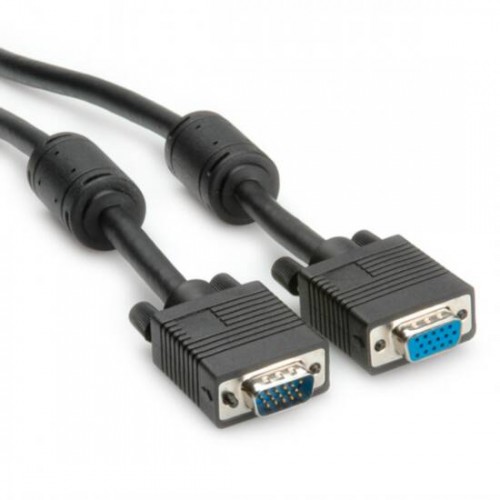 *CAVO MONITOR VGA DOPPIA SCHERMATURA MASCHIO/FEMMINA MT. 1.80 CON FILTRO DI FERRITE DDC TUTTI I PIN COLLEGATI