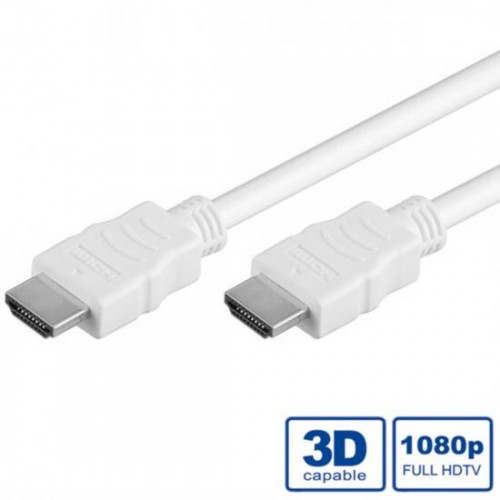 CAVO HDMI 3D HIGH SPEED CON ETHERNET MT 1 BIANCO