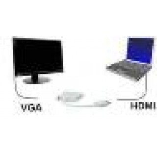 *ADATTATORE VGA FEMMINA HDMI MASCHIO COLORE NERO