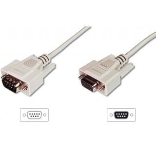 CAVO PROLUNGA PER MODEM- MOUSE ECC. PIN-TO-PIN (MODEM CABLE) 9 POLI MASCHIO/FEMMINA MT. 5 CUSTODIE PRESSOFUSE (AK 132 5M)