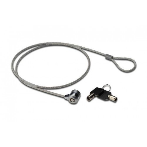 CAVO DI SICUREZZA PER NOTEBOOK CON LUCCHETTO E 2 CHIAVI MT. 1,50