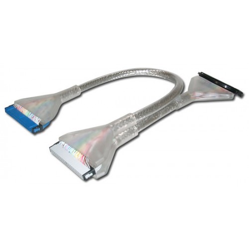 CAVO ROTONDO IN PVC INTERNO SCHERMATO 3 CONNETTORI ATA 100-133 - 40 POLI - 80 CONDUTTORI - AWG30 CM. 45