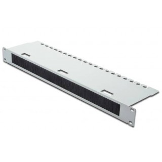 PANNELLO GESTIONE CAVI 1 UNITA' CON FORO CENTRALE PER ARMADI RACK COLORE GRIGIO