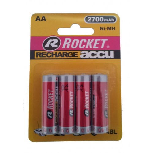 *BATTERIA STILO AA RICARICABILE 2700 MAH BLISTER 4 PZ.