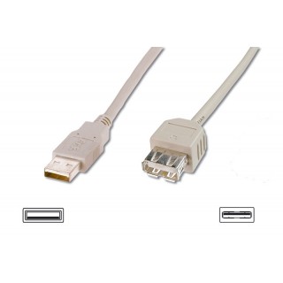 CAVO PROLUNGA USB 2.0 CONNETTORI 1XA FEMMINA -1XA MASCHIO MT. 0,80