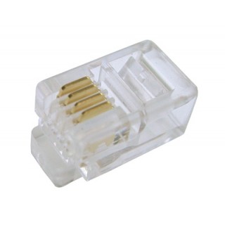 CONNETTORE PLUG TELEFONICO 4 CONDUTTORI 4  POSIZIONI RJ10 (A-MO 4/4 SF)