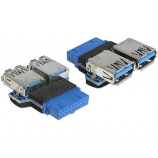 ADATTATORE USB 3.0 INTERNO 20 POLI FEMMINA 2 x USB 3.0
