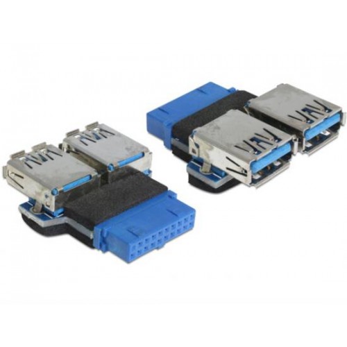 ADATTATORE USB 3.0 INTERNO 20 POLI FEMMINA 2 x USB 3.0