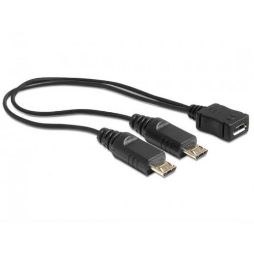 ADATTATORE USB MICRO B FEMMINA - 2  X USB MICRO B MASCHIO CM 20