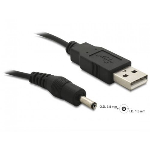 CAVO ALIMENTAZIONE USB CONNETTORE DC 3.5 x 1.35 MM. MT 1,50