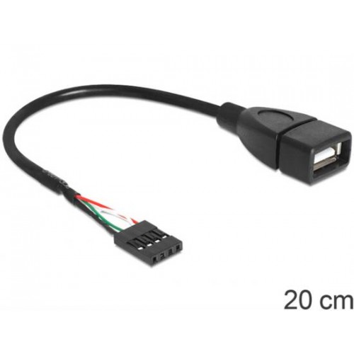 CAVO USB 2.0 CONNETTORE FEMMINA - 5 PIN PER PIASTRA MADRE CM. 20 CAVO USB 2.0 CONNETTORE FEMMINA - 5 PIN PER PIASTRA MADRE CM. 20