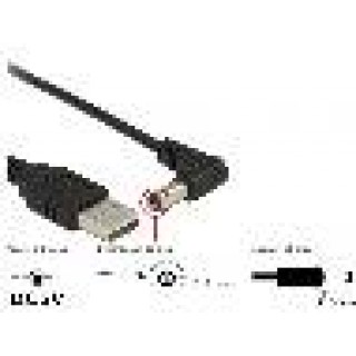 CAVO DI ALIMENTAZIONE USB DC 5,5 X 2,10MM 90