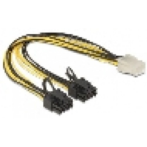 CAVO ALIMENTAZIONE PCI EXPRESS 6 POLI - 2 X 8 POLI MASCHIO